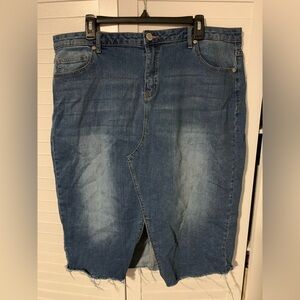 Eloquii Plus Size Denim Pencil Skirt